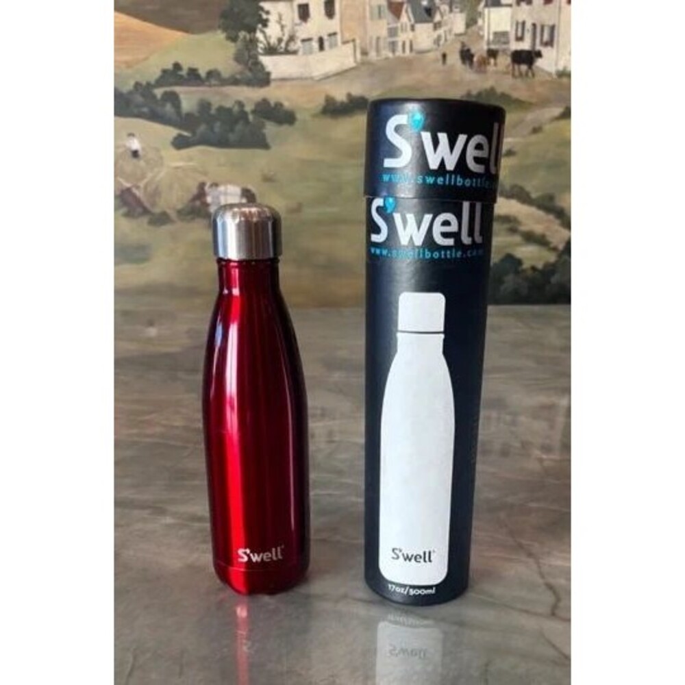 S’well Shimmer Collection Red Stainless Steel Water Bottle 17oz NIB
